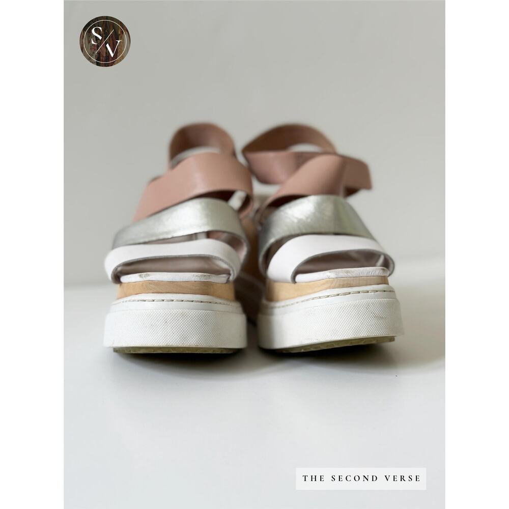 Jeffrey Campbell X Free People Platform Wedges Wrap Ankle Strap Size 6 - Picture 4 of 6